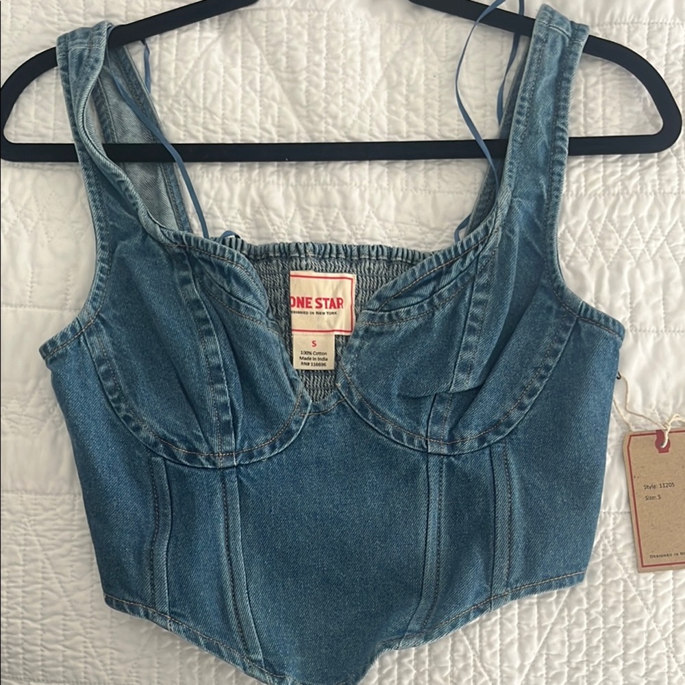 Lone Star Blue Denim Bustier